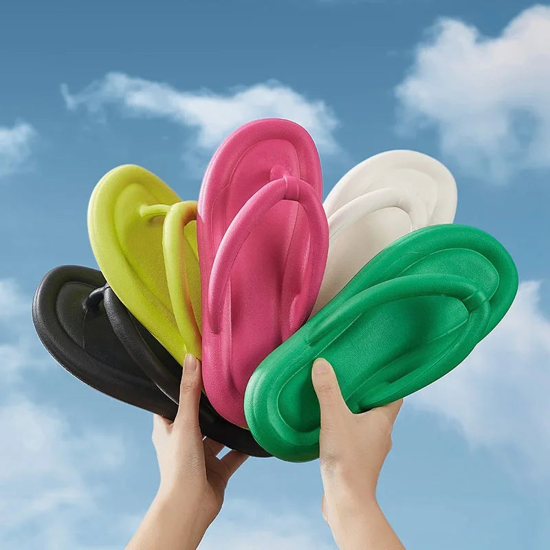 Chinelos Femininos: Chinelos Planos Leves e Confortáveis em EVA Respirável, Estilo Férias, Praia, Chuveiro, Verão, Disponíveis em 5 Cores, Tamanhos 36-41.