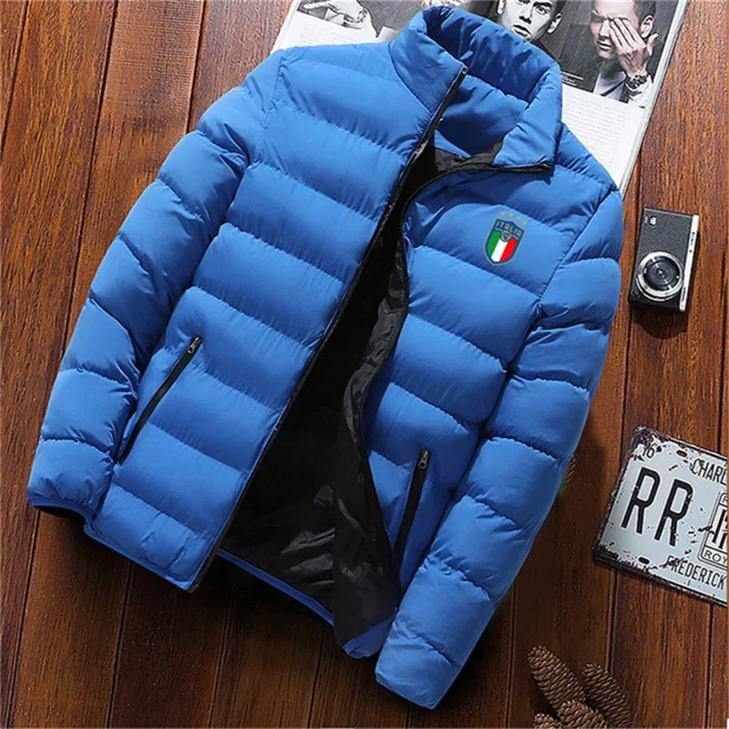 Jaqueta Masculina Parker - Nova para Outono/Inverno de 2025, Grossa, com Gola Alta, Ideal para Acampamento ao Ar Livre, Estilo Fashion.
