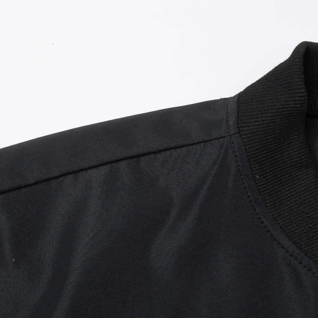 Jaqueta Masculina de Gola de Beisebol - Nova para Primavera e Outono de 2024, Curta, Solta, em Cor Sólida, Estilo Casual e de Negócios, Casaco Fino em Tendência.