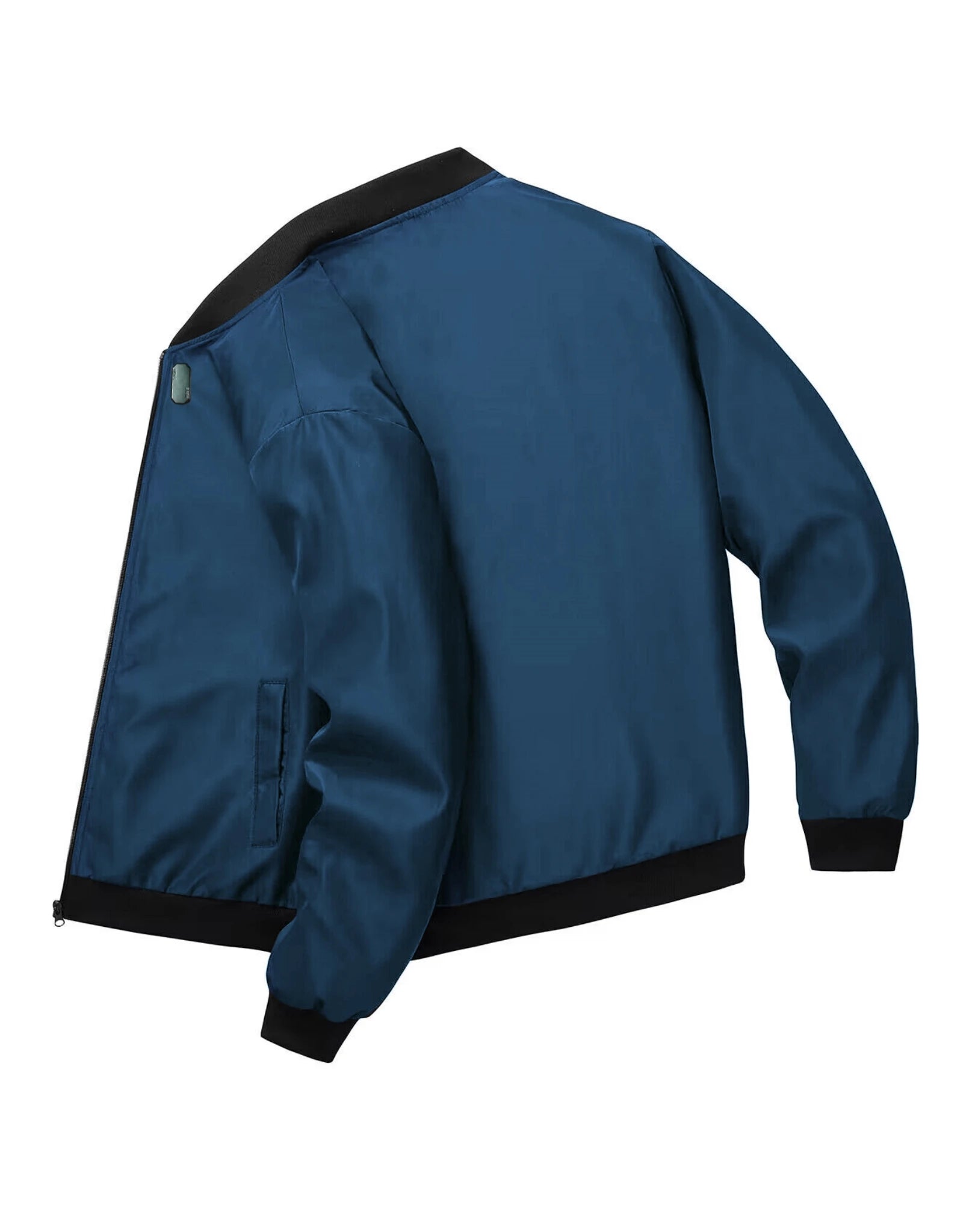 Jaqueta Masculina de Gola de Beisebol - Nova para Primavera e Outono de 2024, Curta, Solta, em Cor Sólida, Estilo Casual e de Negócios, Casaco Fino em Tendência.