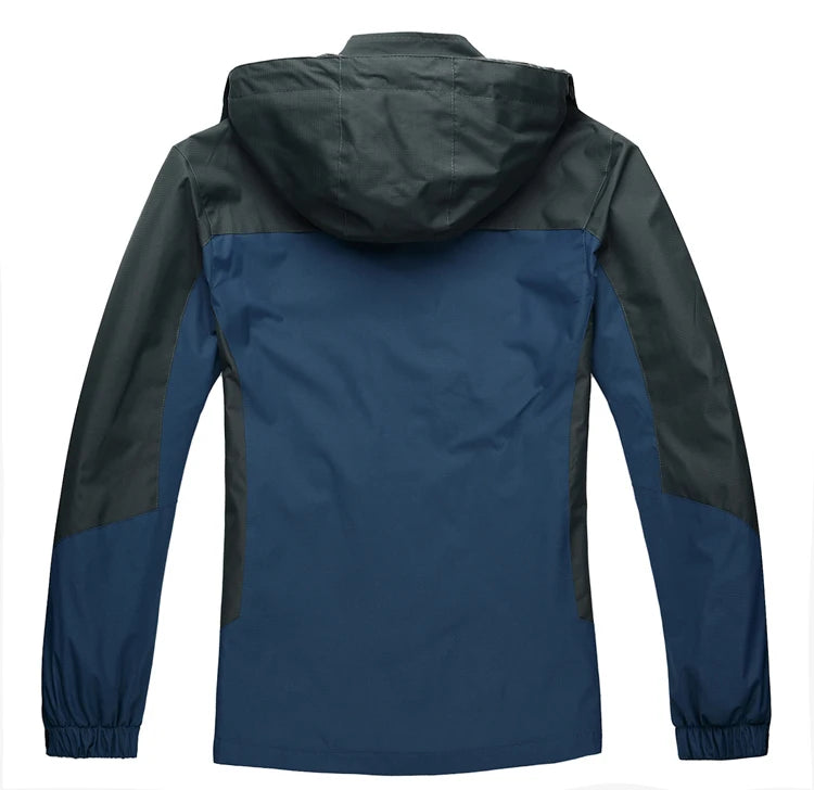 Jaqueta Trvlwego para Acampamento e Caminhadas Masculinas - Outono, Esportes ao Ar Livre, Escalada, Trekking. Blusão de Viagem à Prova d'Água - Preto
