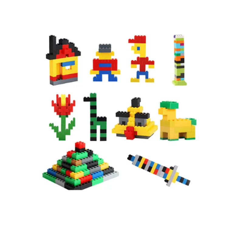 Blocos de Construção Criativos DIY – Conjunto em Massa com 300/500/1000/1500 Peças | Blocos Clássicos de Montar | Presente de Aniversário | Brinquedo Educativo para Crianças