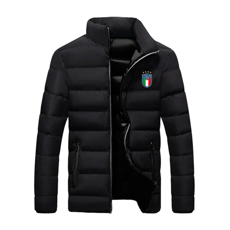 Jaqueta Masculina Parker - Nova para Outono/Inverno de 2025, Grossa, com Gola Alta, Ideal para Acampamento ao Ar Livre, Estilo Fashion.