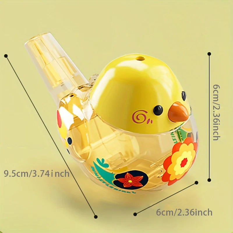 Apito de pássaro aquático para bebês e crianças – brinquedo educativo musical com adição de água, ideal para estímulo sensorial e treinamento auditivo.
