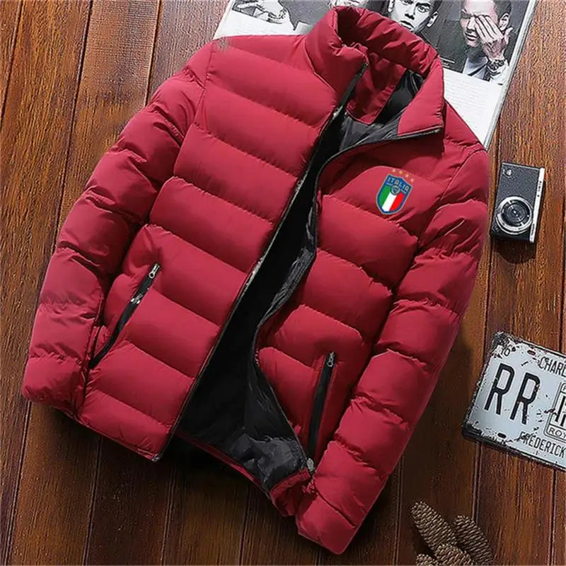 Jaqueta Masculina Parker - Nova para Outono/Inverno de 2025, Grossa, com Gola Alta, Ideal para Acampamento ao Ar Livre, Estilo Fashion.