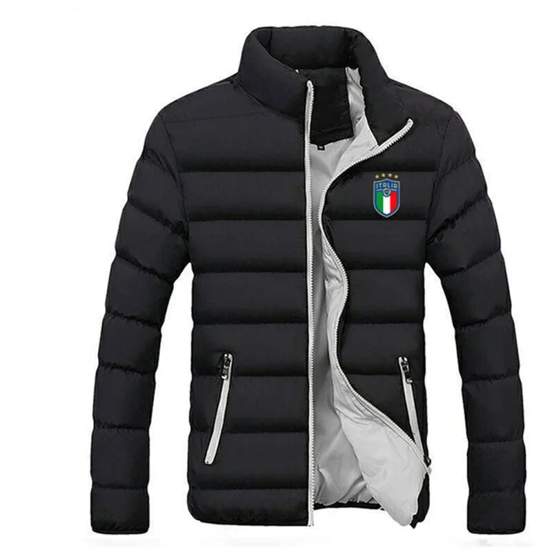Jaqueta Masculina Parker - Nova para Outono/Inverno de 2025, Grossa, com Gola Alta, Ideal para Acampamento ao Ar Livre, Estilo Fashion.