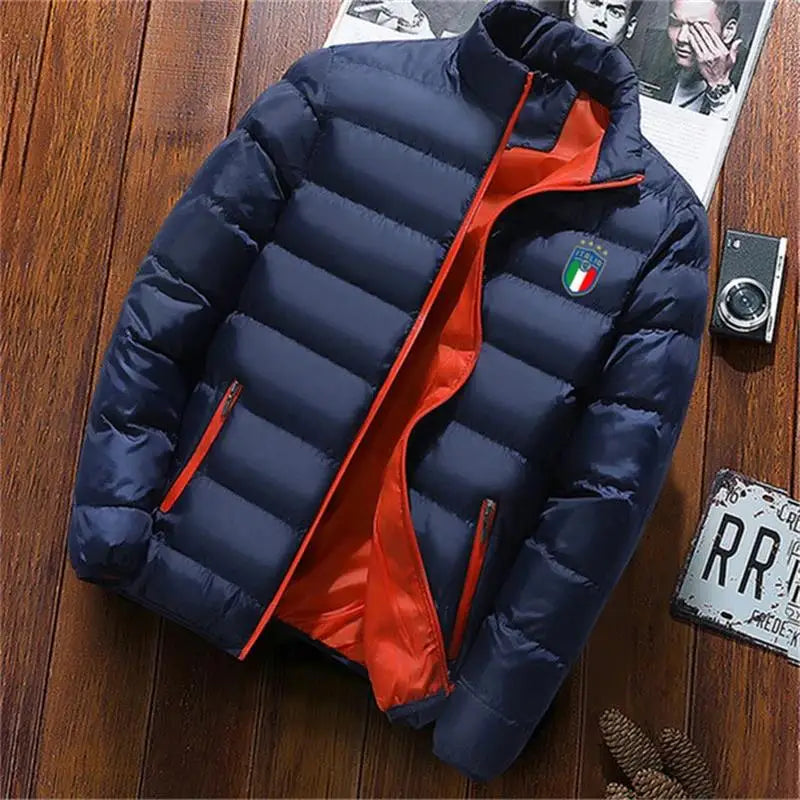 Jaqueta Masculina Parker - Nova para Outono/Inverno de 2025, Grossa, com Gola Alta, Ideal para Acampamento ao Ar Livre, Estilo Fashion.