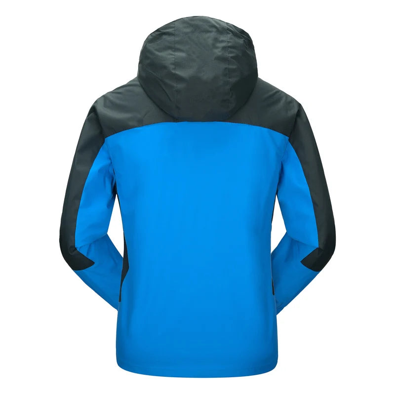 Jaqueta Trvlwego para Acampamento e Caminhadas Masculinas - Outono, Esportes ao Ar Livre, Escalada, Trekking. Blusão de Viagem à Prova d'Água - Preto