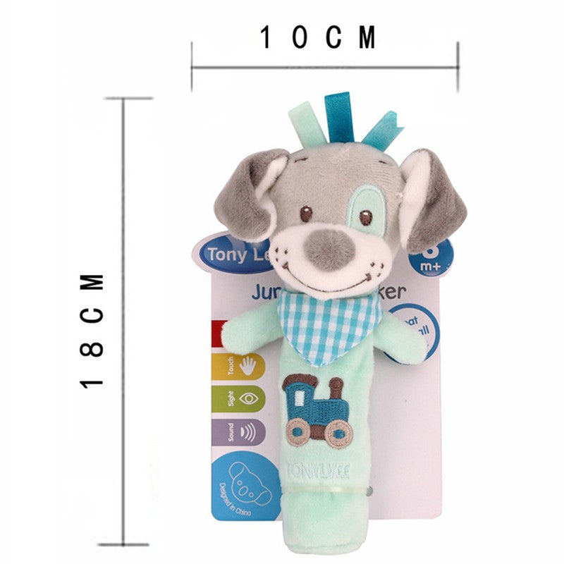 Bebê chocalho de pelúcia animal, móbile educativo e divertido para berço — ideal para recém-nascidos de 0 a 12 meses!