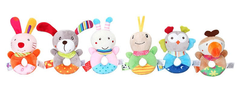 Bebê chocalho de pelúcia animal, móbile educativo e divertido para berço — ideal para recém-nascidos de 0 a 12 meses!