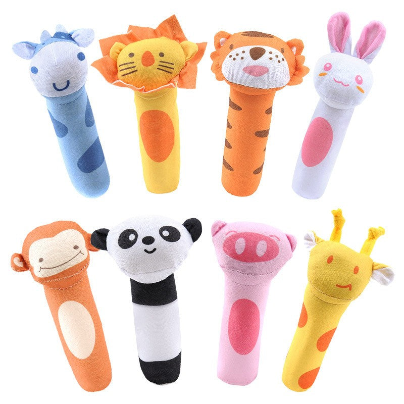 Bebê chocalho de pelúcia animal, móbile educativo e divertido para berço — ideal para recém-nascidos de 0 a 12 meses!