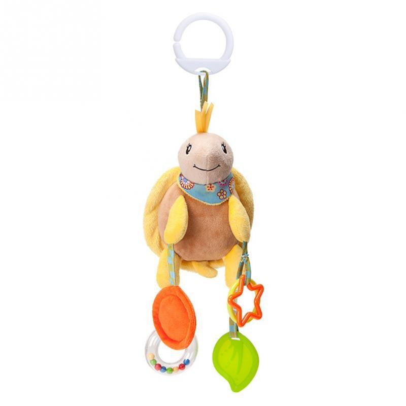 Brinquedo de pelúcia pendurado para carrinho , chocalho educativo com animais fofos, ideal para bebês de 0 a 12 meses