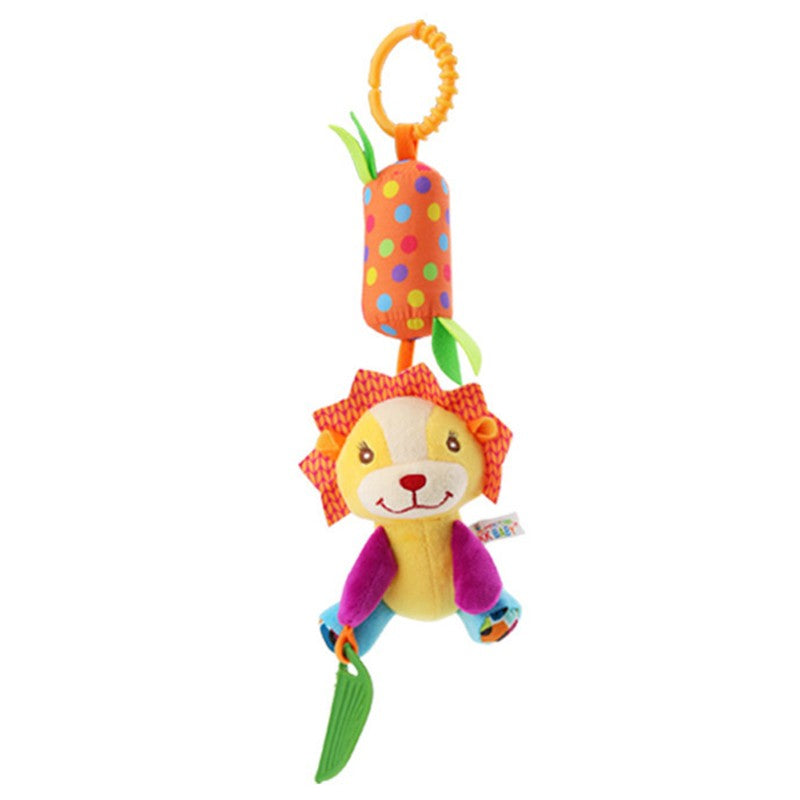 Brinquedo de pelúcia pendurado para carrinho , chocalho educativo com animais fofos, ideal para bebês de 0 a 12 meses