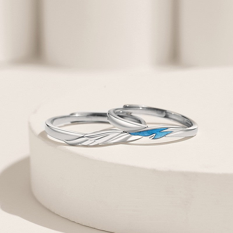 Novo anel ajustável de casal, cor prata, sol e lua — anel aberto para mulheres e homens, ideal para casamento, moda, joias e presentes.