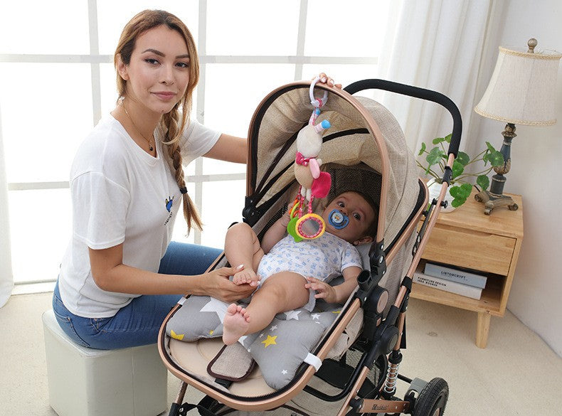 Brinquedo de pelúcia pendurado para carrinho , chocalho educativo com animais fofos, ideal para bebês de 0 a 12 meses