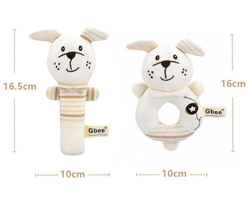 Bebê chocalho de pelúcia animal, móbile educativo e divertido para berço — ideal para recém-nascidos de 0 a 12 meses!